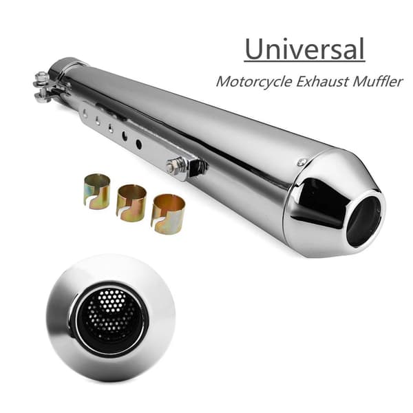 Dämpare Rör, Retro Design, Universell Kompatibilitet,Silver, Dämpare