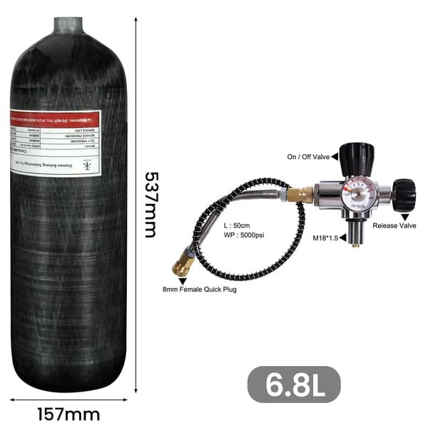 Cylinder, Högtryckskapacitet, Lättviktskonstruktion,6.8L med B ventil