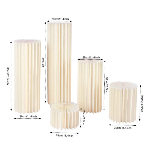 Blomsterstand, Honningkagecylinder, Moderne Dekorativ Midtpunkt,5Pcs