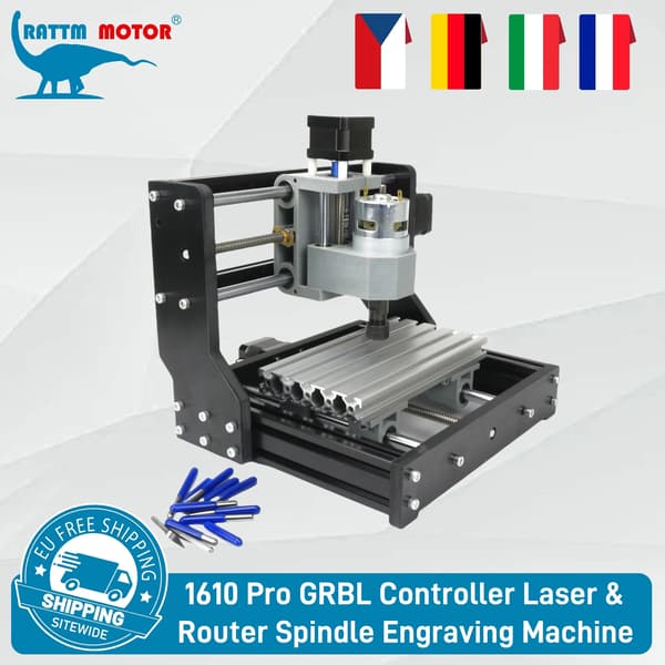 CNC-fräs, GRBL-kontroll, kompakt design,Bara 1610 Router Maskin
