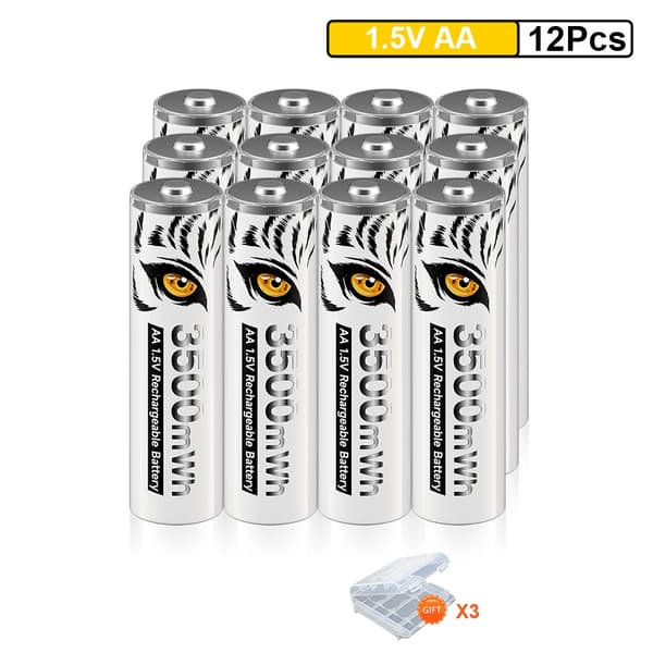 AA-paristo, 3500mWh kapasiteetti, 1.5V jännite,12 kpl