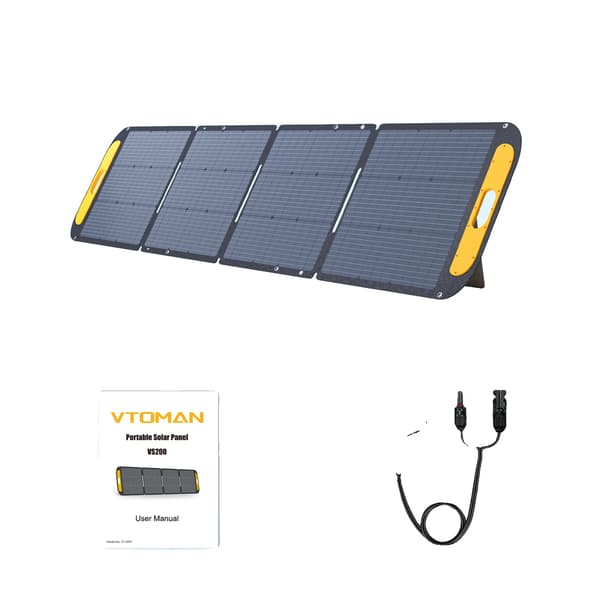 Solpanel, Bärbar Fällbar Design, Hög Konverteringseffektivitet,VS200