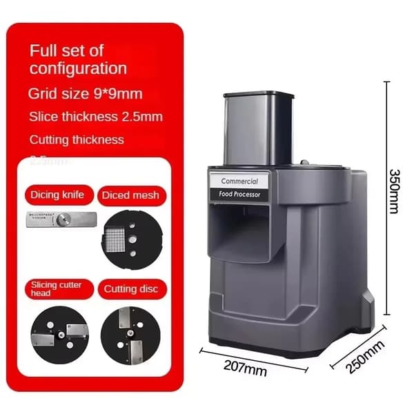 Grøntsagsslicer, Fuldautomatisk, Rustfrit Stål Blade,sort