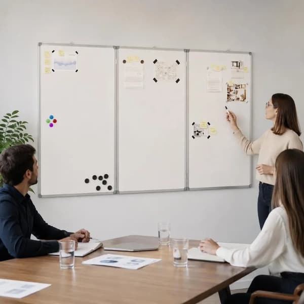 Whiteboard, Foldbart Design, Glat Skriveoverflade,hær grøn