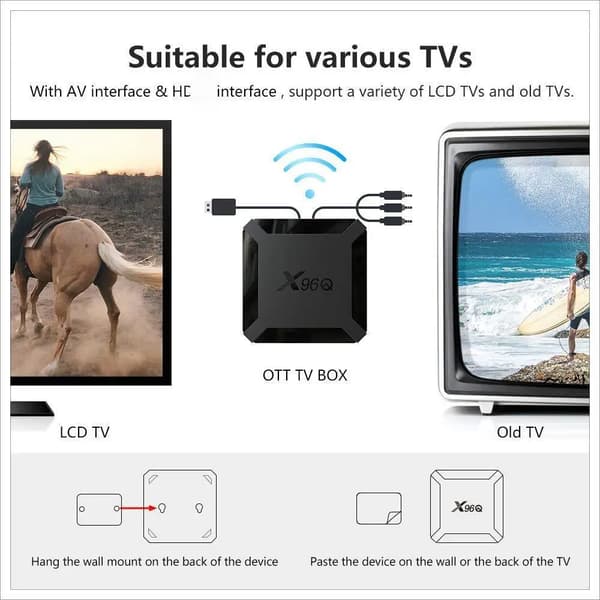 Set-top-boks, 4K opløsning, Android 10.0,2G16G, EU Stik