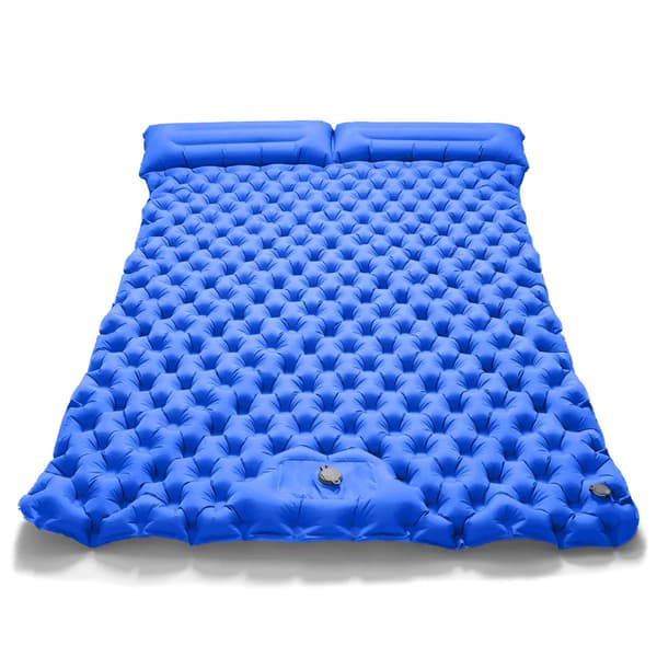 Campingmåtte, Oppustelig Luftmadras, Ekstra Bred Design,Blå