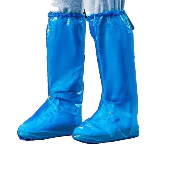 Regn Sko Dække, Vandtæt Beskyttelse, Slidstærk Design,5 par, Blå