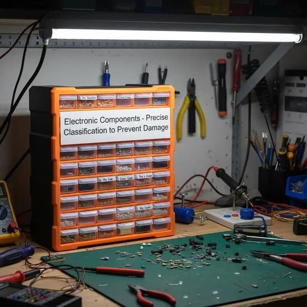 Multi-skuffe Organizer, 60 Rum, Klar Plastkonstruktion,Appelsin