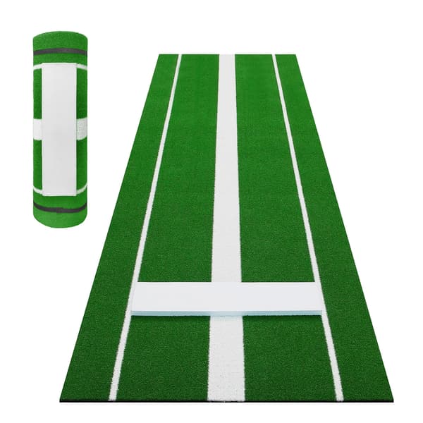 Pitching Mat, Antiskrid Overflade, Holdbart Design,Gummibase, grøn-a