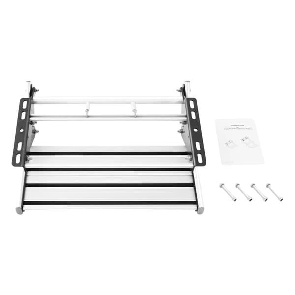 RV Steg, Teleskopisk Fällbar, Halkfri Design,Silver