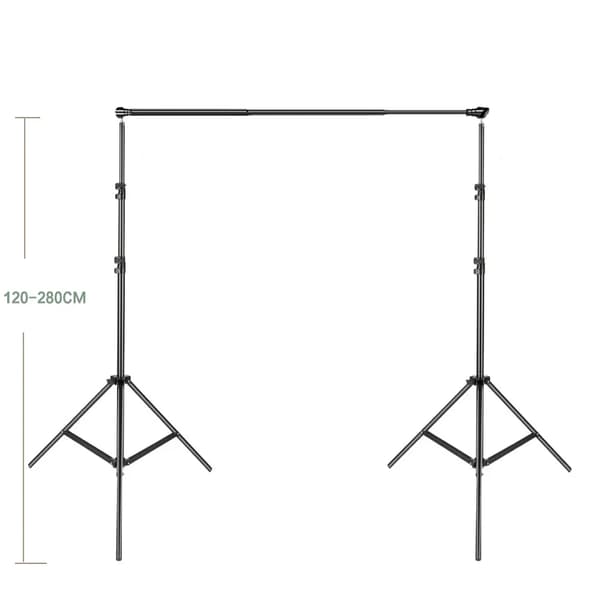 Telescopisk Baggrundsbar, Justerbar Længde, Bærbart Design,2M Kit 280B