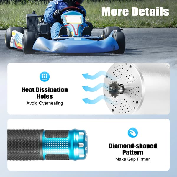 Borstarlös Motor Kit, 3000W Effekt, 72V Spänning,Silver