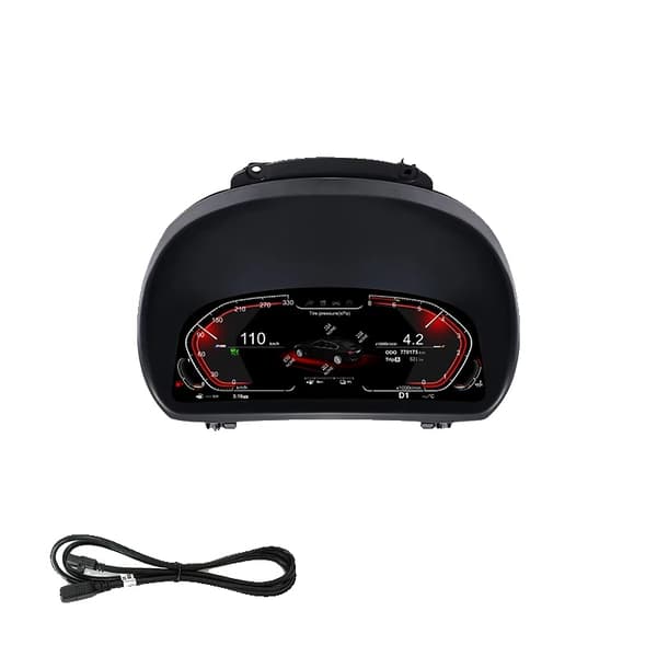 Digitalt Dashboard Display, 11 Tommer LED Skærm, Kompatibel med BMW 1 Serie E81 E82 E87 E88 2006 - 2015,sort
