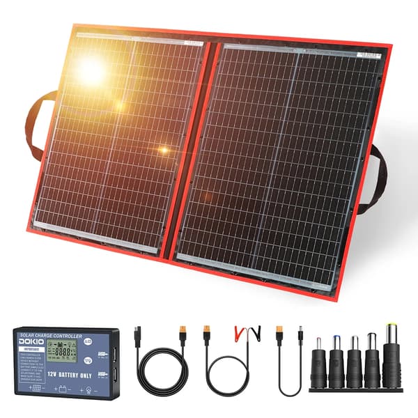 Solpanel, Bärbar och Fällbar Design, Flexibel Användning,100W