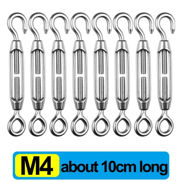 Skruetvinge, Rustfrit Stål, Justerbar Spænding,10PCS-b, M4