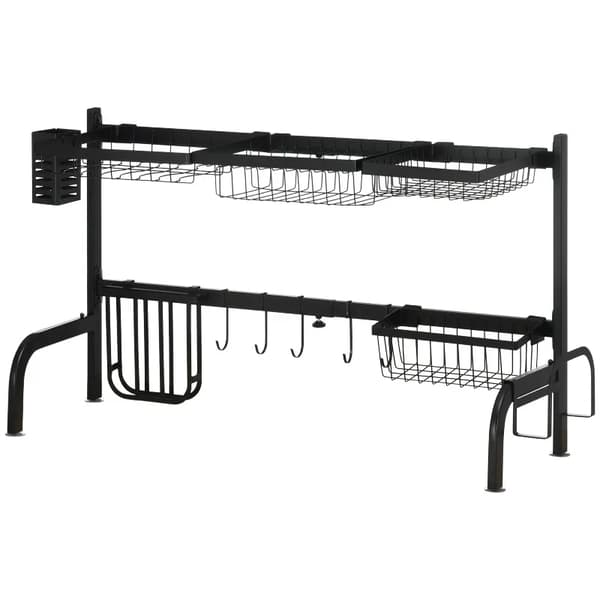 Diskställ, 2-nivådesign, modulär stålstruktur,armégrön