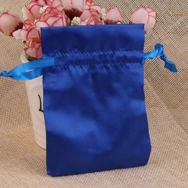 Gavepose, Satinmateriale, Ideel til Begivenheder,50stk-a, 8x10cm-a, 12 mørkeblå