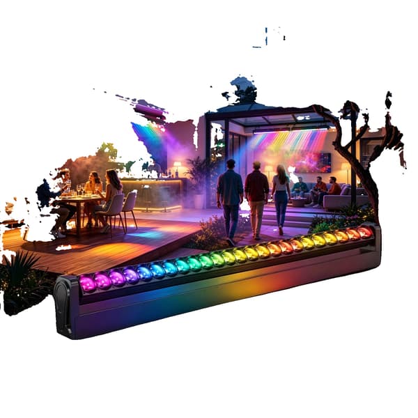 Vaskelys, RGBW LED, DMX Kontrol,EU stik