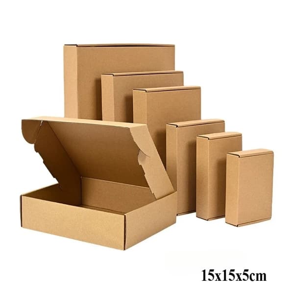 Wellpappboxar, Hållbart Material, Mångsidiga Storlekar,15x15x5cm