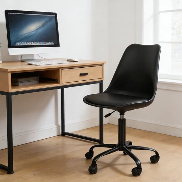 Kontorstol, Ergonomisk Design, Glat Manøvredygtighed,sort
