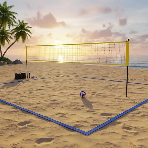 Volleybollnät, Justerbar Höjd, Bärbar Design, MULTI