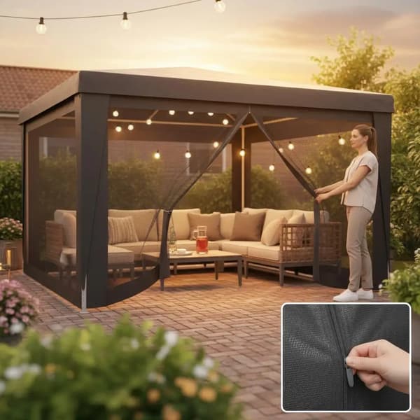 Partytält, Nätväggar, Bärbar Design,armégrön