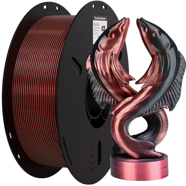 3D-printer filament, høj kvalitet PLA, kompatibel med FDM-printere,Sort Rød
