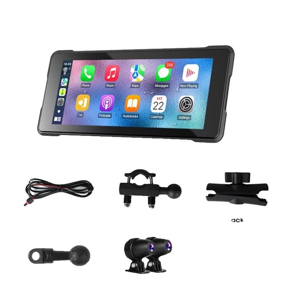 Motorcykel DVR, Trådløs CarPlay, Bluetooth-forbindelse,64G, Motorcykel DVR-b