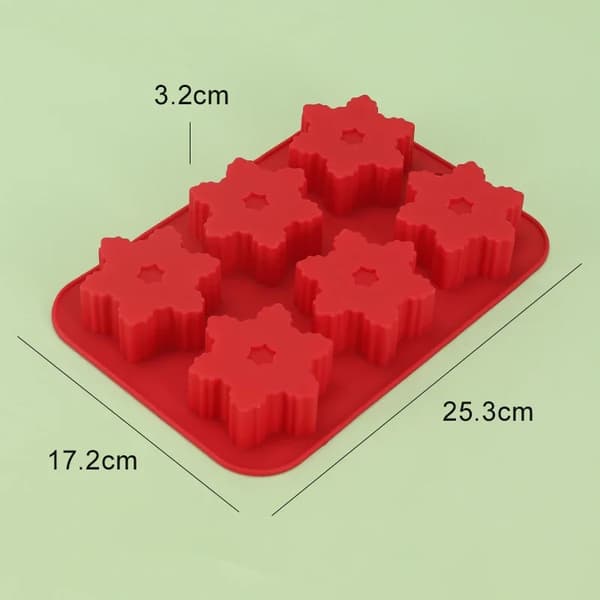 Silikoneform, Fødevarekvalitet Materiale, Non-Stick Design,Rød