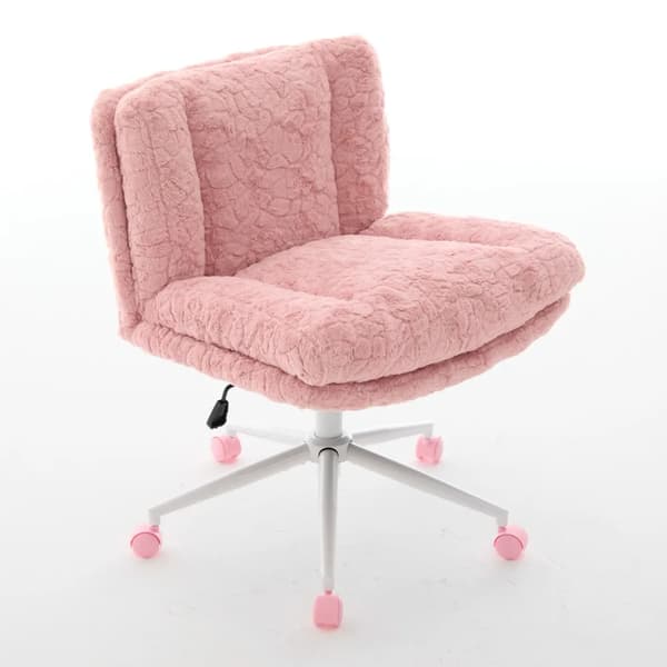 Kontorsstol, Justerbar Höjd, Metallbas,Rosa