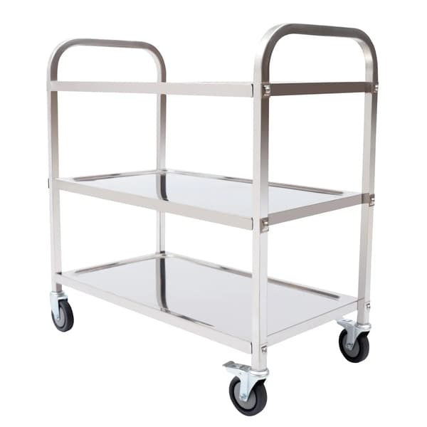 Serveringsvagn, Rostfritt Stål, Mobil Design,Silver