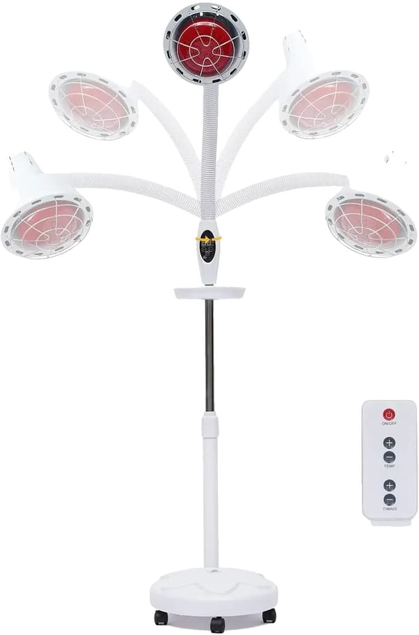 Infrarød lampe, justerbar højde, brugervenlig timer,HVID