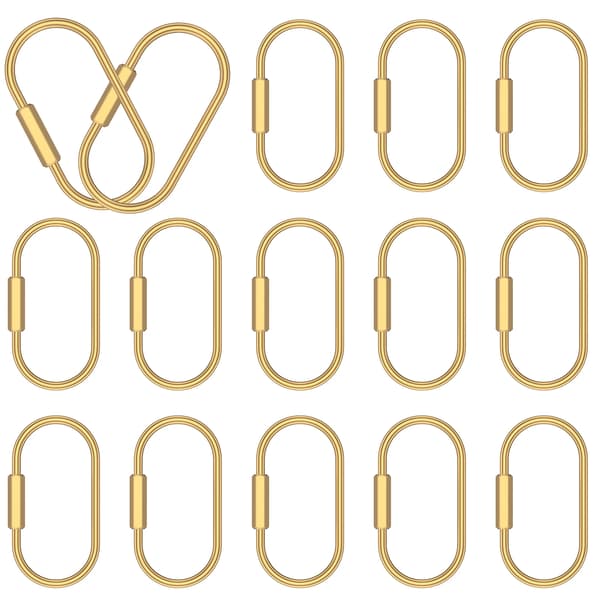 Nøgleringe, Holdbart Messing, Sikker Skruelåse Design,16Pcs Stil 1