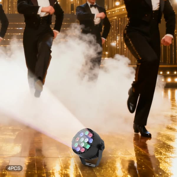 Scene Belysningskit, RGB Effekter, Kompakt og Alsidig Kontrol,Sort