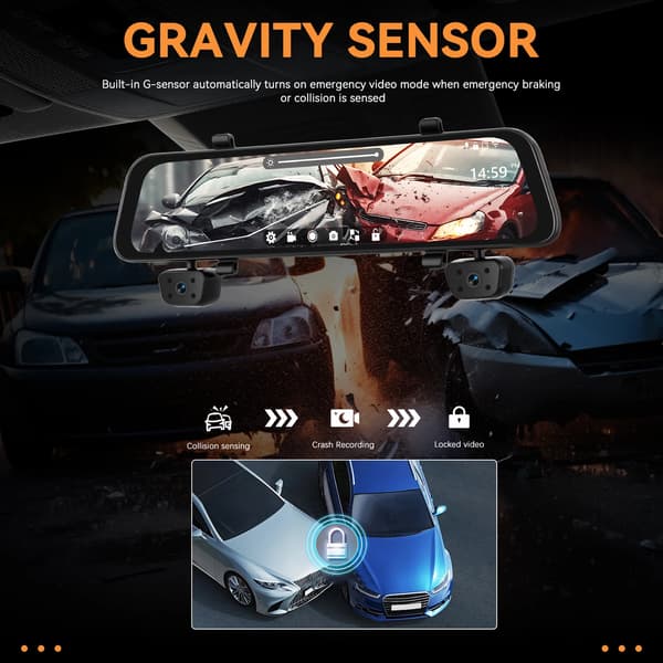 Dash Cam, 1080P-upplösning, 4-linsystem,4 Kamera Linse DVR