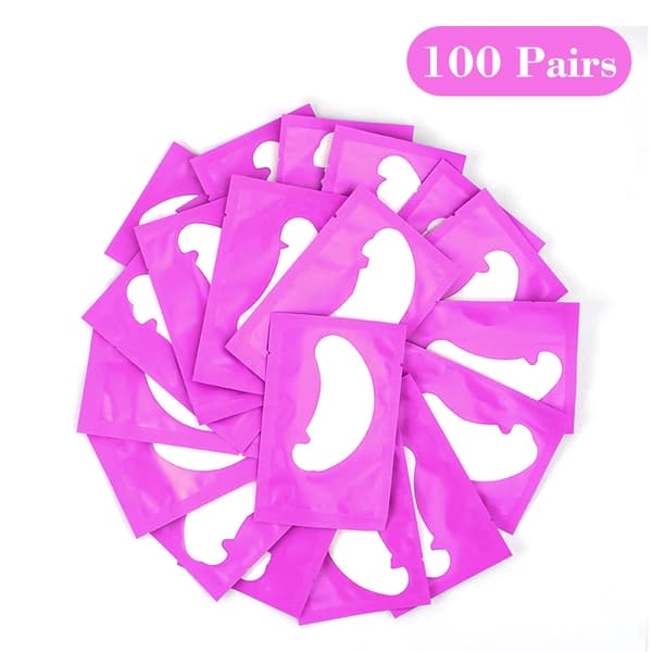 Ögonkuddar, Hydrogelmaterial, Hypoallergenisk Formel,100PCS Lila