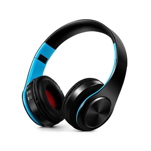 Headset, Trådlös Anslutning, Lång Batteritid, Svart Blå