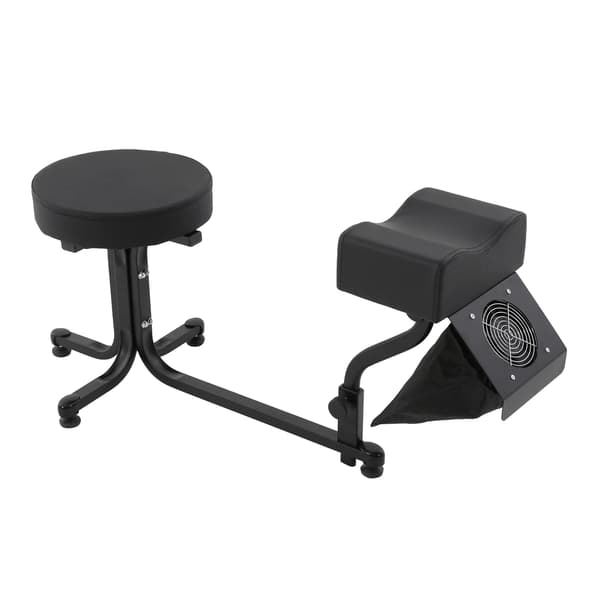 Pedicure Stol, Komfortabel Design, Justerbar Højde,Sort