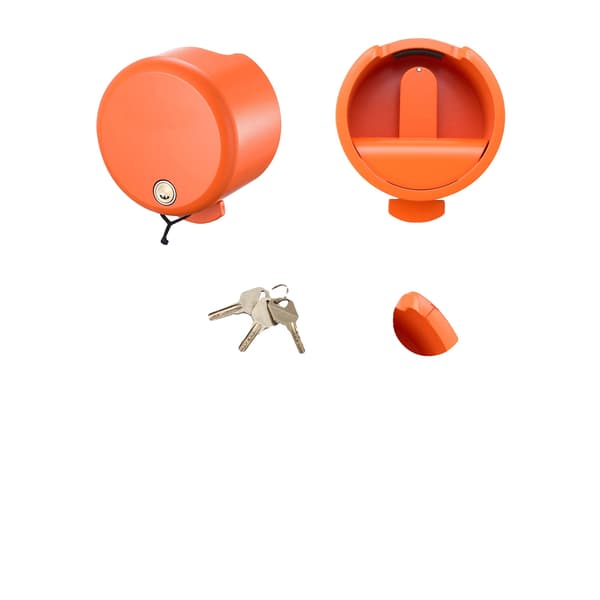 Trailerlås, kulstofstål, tyverisikker design,Appelsin