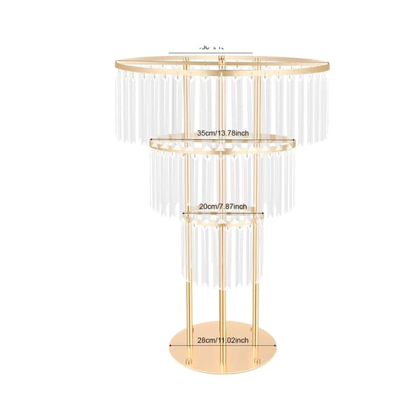 Blomsterställning, 3-nivådesign, Elegant Mittpunkt,Guld