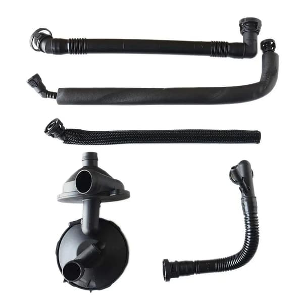 Vevhussventilslangkit, Kompatibelt med lyxbilsmodeller E46 E39 E60 E61 E65 E66, Högkvalitativ gummi, Motor kompatibilitet M52 M54