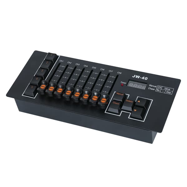 Lyscontroller, 40 kanaler, batteridrevet,sort, EU stik