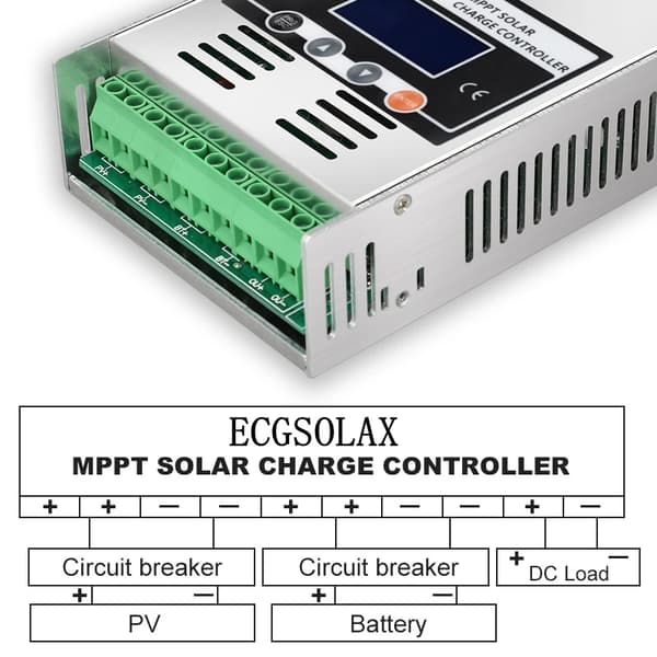 Solcellelader, Intelligent Strømsporing, Multifunktionel LCD,60A