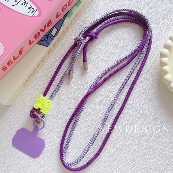 Crossbody Lanyard, Justerbar Længde, Stilfuldt Design,Polyester / Nylon-b, B