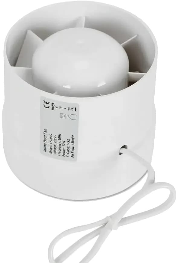 Udsugningsventilator, Højkvalitets ABS, Stille Drift,HVID