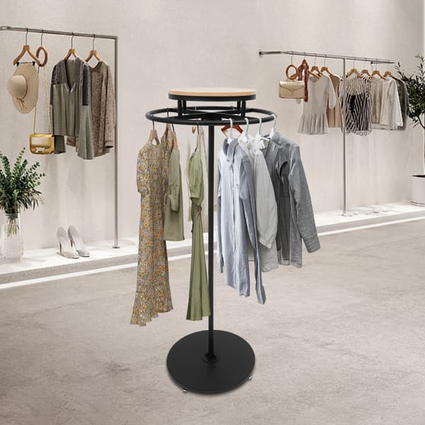 Tøjstativ, 360 Grad Rotation, Robust Stål Konstruktion,sort