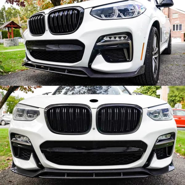Front Splitter Lip, Tilpasset til Luksus SUV-modeller, Holdbart Materiale,kulstoflook