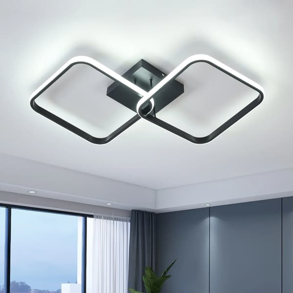 LED Loftlampe, 54 cm, 42W, 220V, Sort, Energisparende