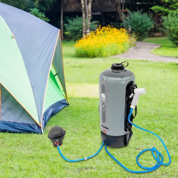 Campingdusch, Bärbar Design, Hållbara Material,svart