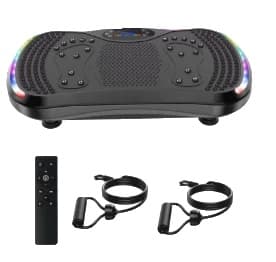Vibrationsövningsmaskin, Kompakt Design, Bluetooth-anslutning,svart